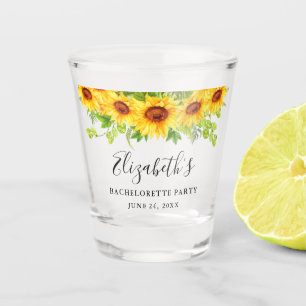 Zonnebloem groen Bloemen Bachelorette Party Shot Glas