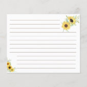 Zonnebloem groen Receptkaart Flyer (Achterkant)