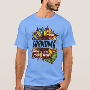 Zonnebloem Grootma 4 juli Patriotic Independen T-shirt