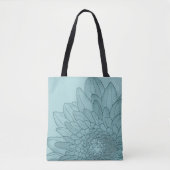 Zonnebloem - Grote Blauwgroen afbeelding | Canvas Tote Bag (Voorkant)
