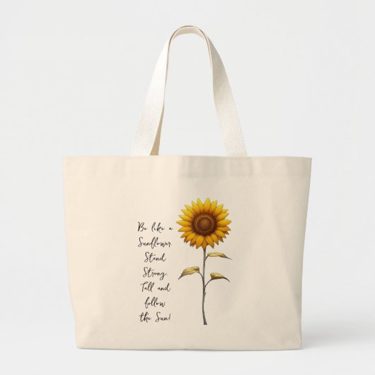 Zonnebloem Grote Tote Bag (Voorkant)