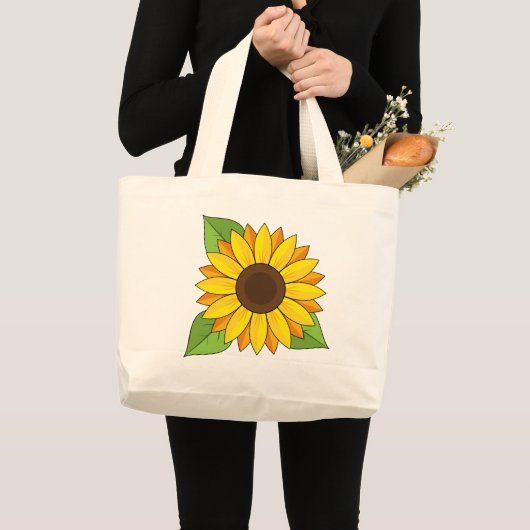 Zonnebloem Grote Tote Bag (Voorkant (product))