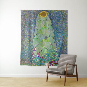 zonnebloem   Gustav Klimt   Wandkleed