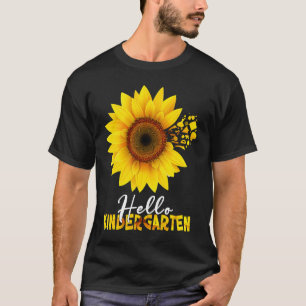 Zonnebloem Hallo Kindergarten Fijne eerste dag van T-shirt