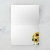 Zonnebloem Happy Birthday Kaart (Binnen)