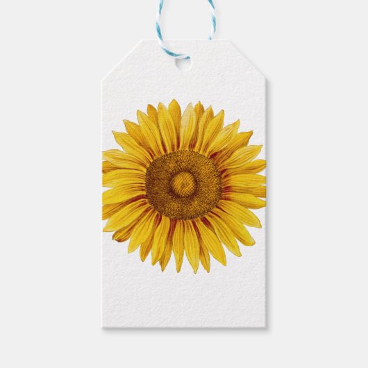  zonnebloem Happy Flower Cadeaulabel (Voorkant)