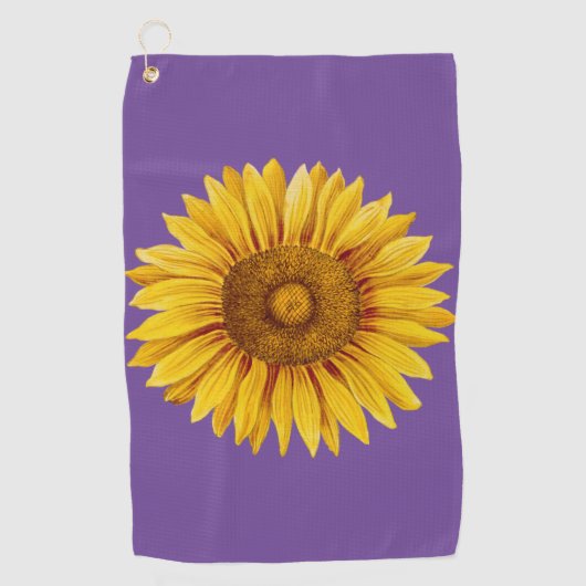  zonnebloem Happy Flower Golfhanddoek (Voorkant)