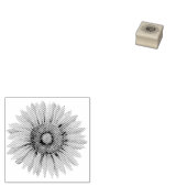  zonnebloem Happy Flower Rubberstempel (Gestempeld)