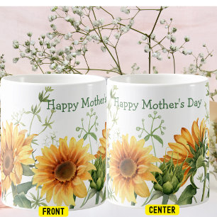 Zonnebloem Happy Moederdag Coffee-Mok Koffiemok