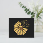 Zonnebloem Happy Pi Day Briefkaart (Staand voorkant)