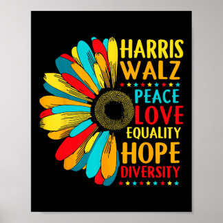 Zonnebloem Harris-wheimer 2024 Vrede Lgbt Harris-w Poster