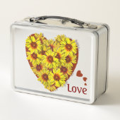 Zonnebloem Hart Lunchbox (Achterkant)