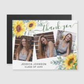 Zonnebloem Hartelijk dank 3 FOTO Afstuderen Magnet (Voorkant / Achterkant)