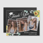 Zonnebloem Hartelijk dank 3 FOTO Afstuderen Magnet (Voorkant / Achterkant)