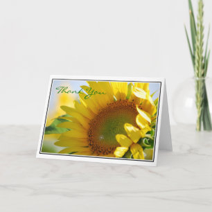 Zonnebloem Hartelijk dank Bedankkaart