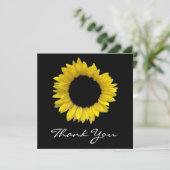 Zonnebloem Hartelijk dank Bedankkaart (Staand voorkant)