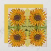 Zonnebloem Hartelijk dank Bedankkaart (Voorkant / Achterkant)