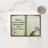  zonnebloem Hartelijk dank Notitiekaartje (Voorkant / Achterkant in situ)