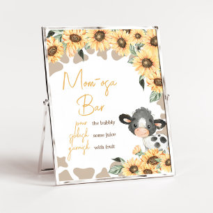 Zonnebloem Heilige Koe Baby shower Moeder Osa Bar Poster