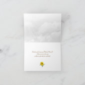 Zonnebloem hek bruids partij dank u bedankkaart (Binnen)