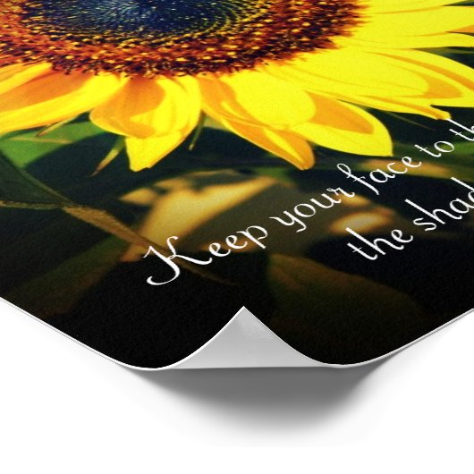 Zonnebloem Helen Keller Citaat: Opsplitsen Poster (Hoek)