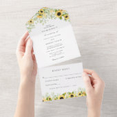 Zonnebloem Herfst Bruiloft Alles In Eén Uitnodigin All In One Uitnodiging (Afscheurbaar)