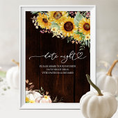 Zonnebloem Herfst Vrijgezellenfeest Datum Night Ja Poster