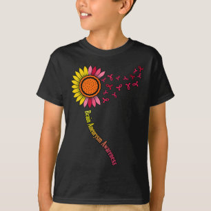 Zonnebloem Hersenaneurysma Awareness Maand Onderst T-shirt