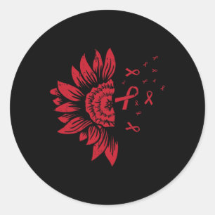 Zonnebloem HIV Aids Hersenaneurysma Cool Awar Ronde Sticker