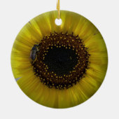 Zonnebloem hommel Bee 01 Ornament (Achterkant)