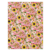 Zonnebloem hommel vlinder tafelkleed (Voorkant)