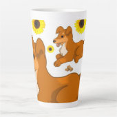 Zonnebloem Honden Latte Mok (Voorkant)