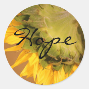 Zonnebloem, hopstickers ronde sticker