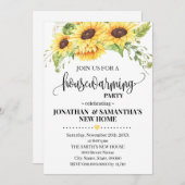 Zonnebloem Housewarming Bloemrijke Landelijke Boho Kaart (Voorkant / Achterkant)