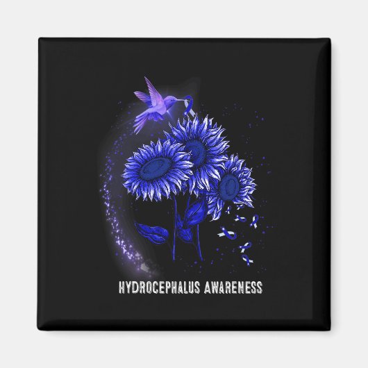 Zonnebloem Hydrocefalus Awareness Magneet (Voorkant)