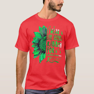 Zonnebloem I Draag Lime Green Ribbon voor Lymfoom  T-shirt