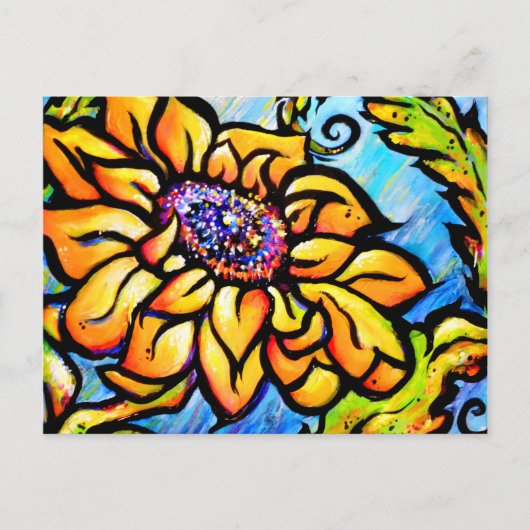 Zonnebloem II Briefkaart (Voorkant)