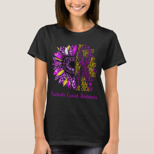 Zonnebloem Ik ben het Storm van alvleesklierkanker T-shirt