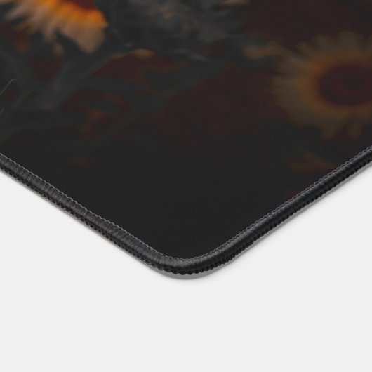 Zonnebloem in bloei bureaumat (Hoek)