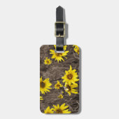 Zonnebloem in de Rocky Mountain Bagagelabel (Voorkant verticaal)