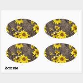 Zonnebloem in de Rocky Mountain Ovale Sticker (Vel)