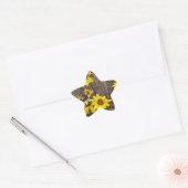 Zonnebloem in de Rocky Mountain Ster Sticker (Envelop)