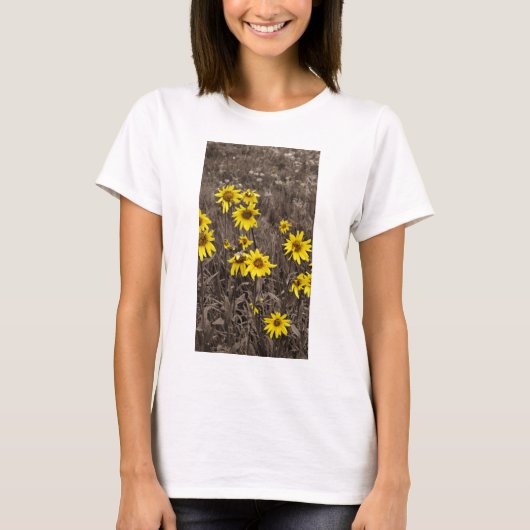 Zonnebloem in de Rocky Mountain T-shirt (Voorkant)