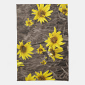 Zonnebloem in de Rocky Mountain Theedoek (Verticaal)