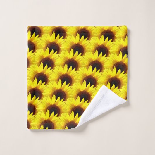 Zonnebloem in de zon bad handdoek (Wasdoekje)