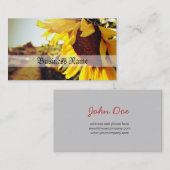 Zonnebloem in de zon visitekaartje (Voorkant / Achterkant)