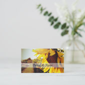 Zonnebloem in de zon visitekaartje (Staand voorkant)