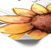 Zonnebloem 'In Loving Memory' Fotoposter Poster (Hoek)