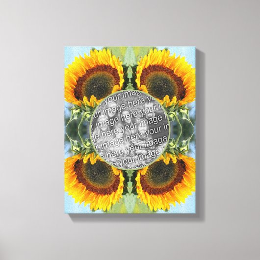 Zonnebloem in zonneschijn Creëer Uw eigen foto Canvas Afdruk (Voorkant)