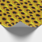 Zonnebloem inpakpapier gepersonaliseerd geschenkpa (Hoek)